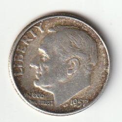 Pi&egrave;ce de Monnaie  Etats Unis 10 cents "Roosevelt Dime" 1957