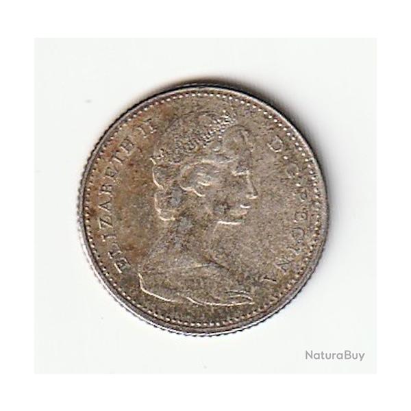 Pi�ce De Monnaie Argent Canada  10 Cents Elizabeth II 1966