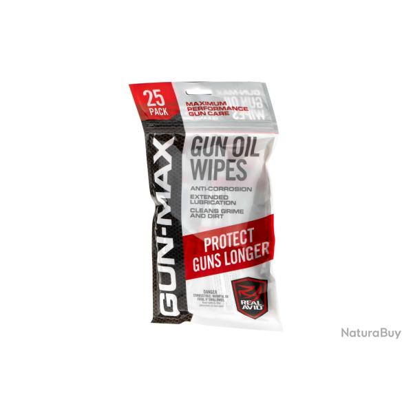 Real Avid Gun-Max Gun Oil Wipes - Ref: AVGMW25