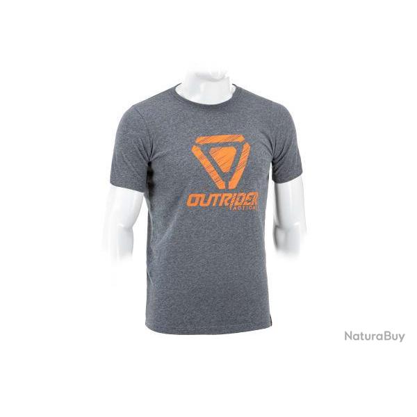 Outrider - OT Scratched Logo Tee - Taille L - Dark Grey - R�f: 11187911135
