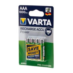 Varta AAA Rechargable 1000mAh 4pcs - Ref: 5703301404