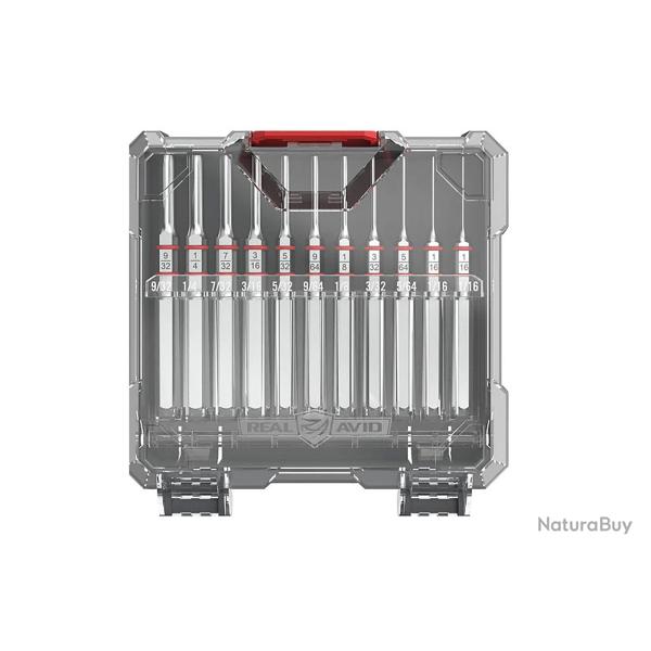 Real Avid Accu-Punch 11-Piece Standard Pin Punch Set - Ref: AVAPK-S