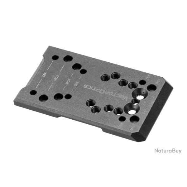 Vector Optics 4-in-1 Adapter for Glock Pistols MOJ / GIN / RTS / TEK / Docter / MGT / RMS - Ref: 128