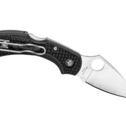 Spyderco - C28 Dragonfly2 Lightweight Plain Edge Folder - Black - R&eacute;f: C28PBK2