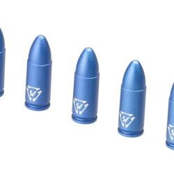 Strike Industries Aluminum Dummy Rounds 9x19mm 5pcs - Ref: SI-DR-AL-9MM-BLU