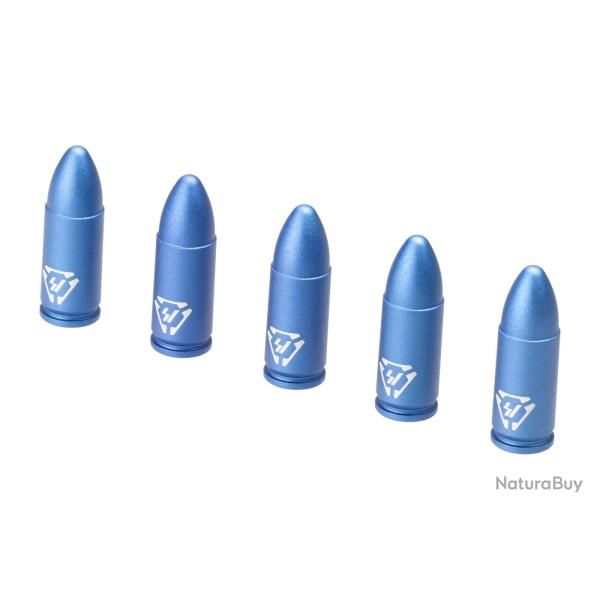Strike Industries Aluminum Dummy Rounds 9x19mm 5pcs - Ref: SI-DR-AL-9MM-BLU