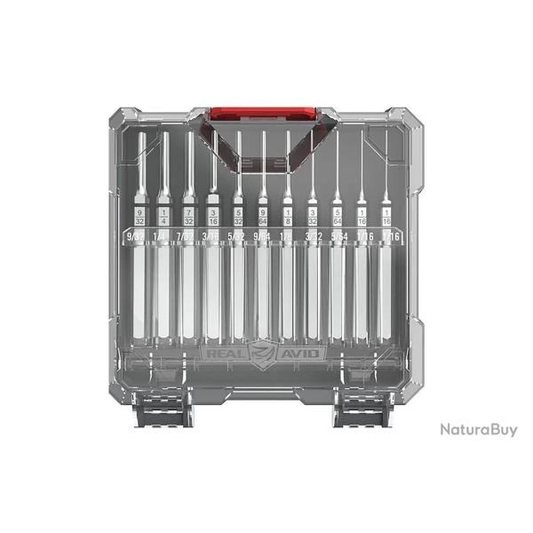 Real Avid Accu-Punch 11-Piece Roll Pin Punch Set - Ref: AVAPK-RP