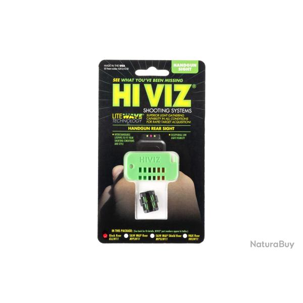 HIVIZ LiteWave Rear Sight for Glock 42/43/48 - Ref: GLLW11