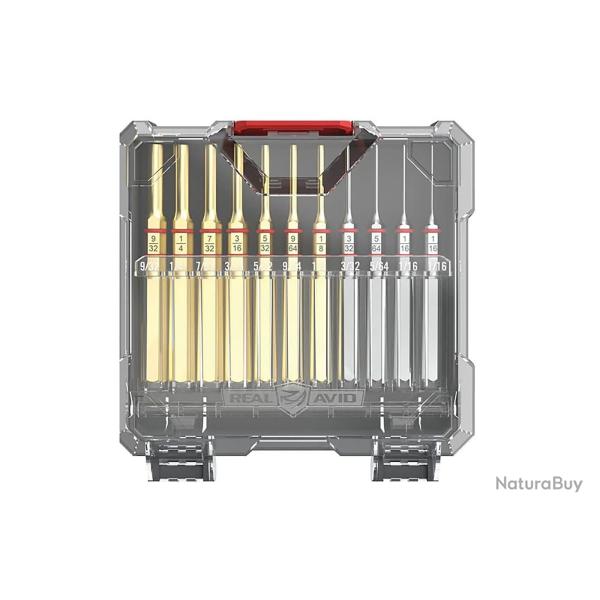 Real Avid Accu-Punch 11-Piece Standard Brass & Steel Pin Punch Set - Ref: AVAPK-B