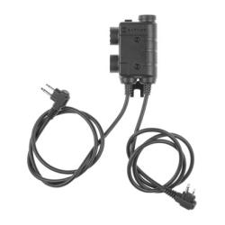Earmor - M56 Dual Comm Tactical PTT for 2x Motorola Two Pin - Black - R&eacute;f: 12732906000
