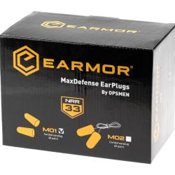 Earmor MaxDefense Ear Plugs NRR33 60 Pairs Box - Ref: 12734402000