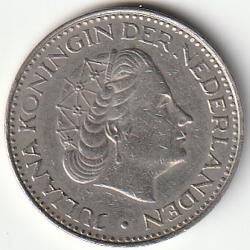 Pi&egrave;ce de Monnaie Argent Pays Bas 1 Gulden 1968