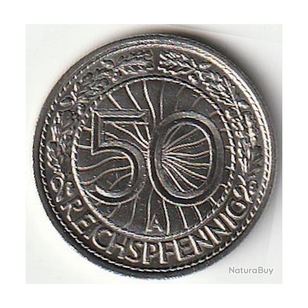 Pi�ce de Monnaie Allemagne  50 reichspfennig 1929 A