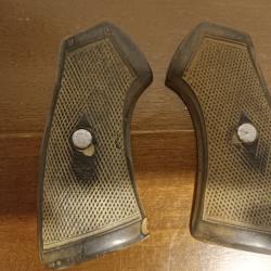 Paire de plaquettes de revolver webley mk VI d originee