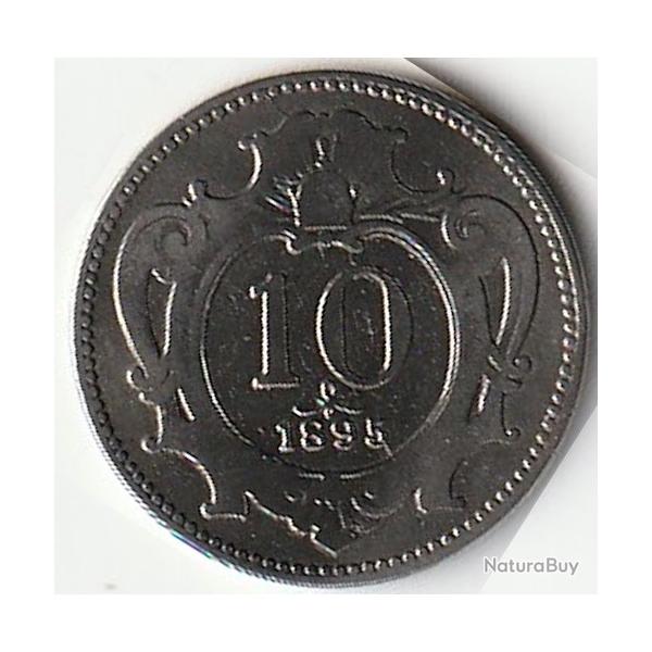 Pi�ce de Monnaie  Empire D'AUTRICHE 10 heller - Fran�ois Joseph Ier 1895