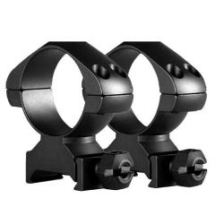 Colliers de montage pr&eacute;cision acier haut pour lunette Hawke Diam&egrave;tre 30mm