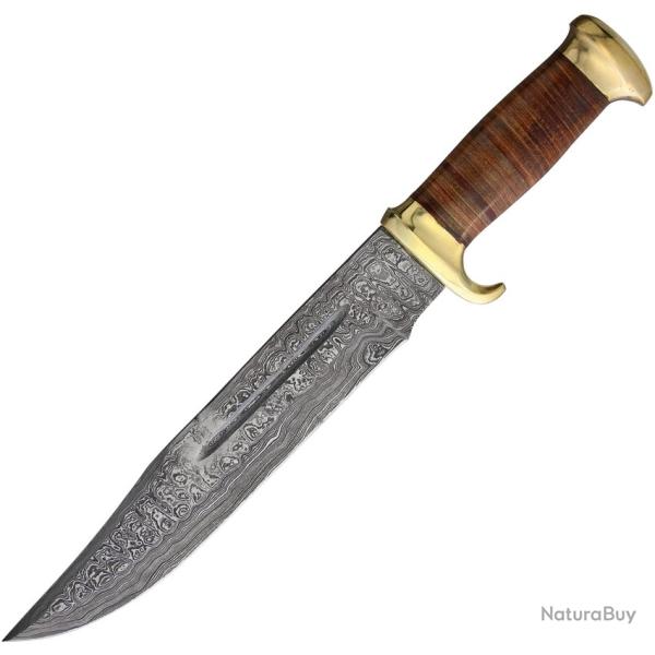 Couteau Marble's Bowie Lame damas manche cuir et laiton d�class�