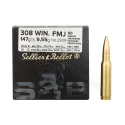 MUNITION SELLIER & BELLOT 308W 180G FMJ