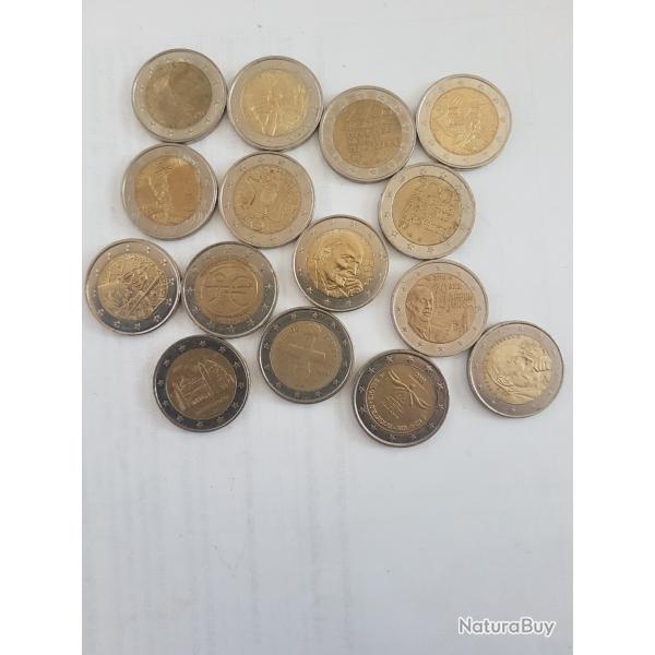 Lot de pi�ces 2 euros comm�moratives