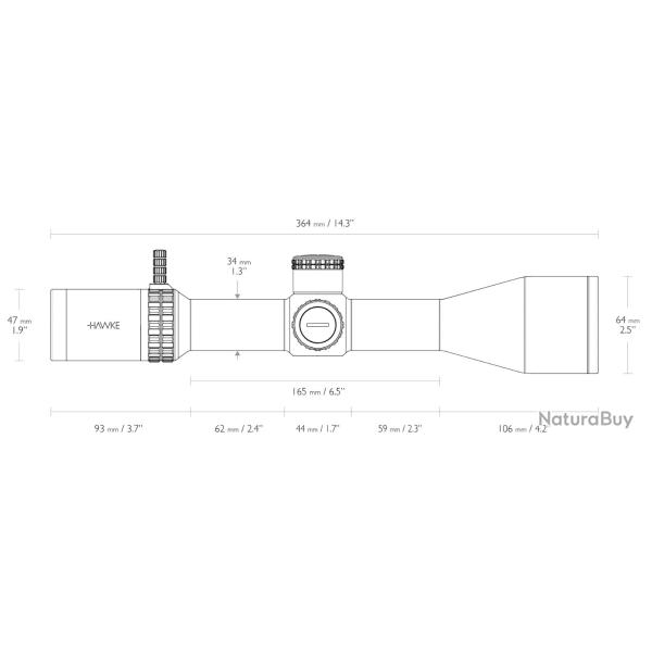 Hawke Vantage HD 34 FFP 5-25x56 SF FFP Mil Pro II (25x) - R�f: 14640
