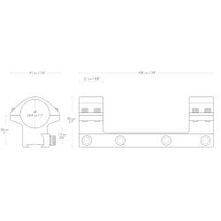 Hawke Collier Match 9-11mm 1 Pouce (1 Piece) Medium - R&eacute;f: 22104