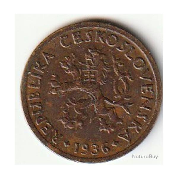 Pi�ce de Monnaie Tch�coslovaquie 10 hal�?? 1936