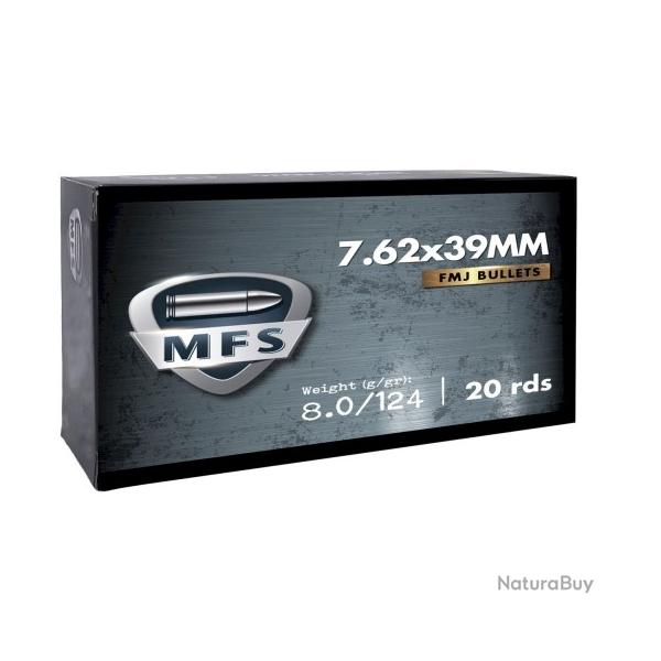 munitions MFS cal.7.62x39 FMJ 124gr 8g par 20