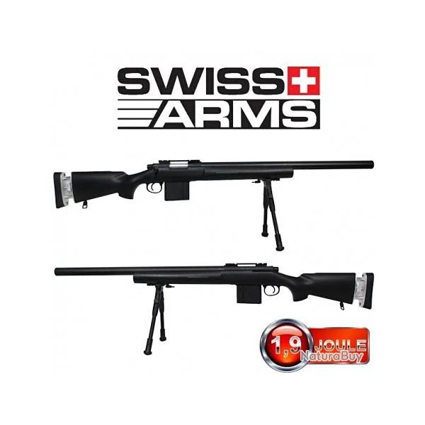 R�plique Airsoft Sniper M24 SAS-04 w/ Bipied Noir (Cybergun)