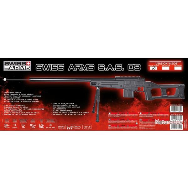 Swiss Arms SAS 08 - Fusil Sniper Airsoft 1.9 joules