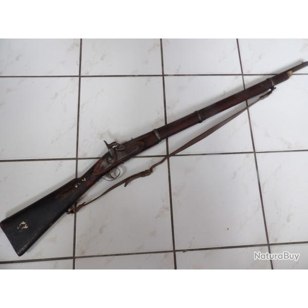 carabine fusil de cadet scolaire percussion fonctionnel tout le fut avant chang� cal 13.5mm 118cm