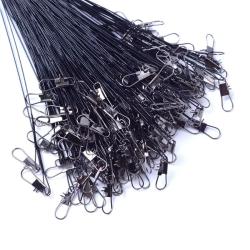 20PCS Anti Bite Steel Fishing Fil Acier C&acirc;ble Leader With Swivel Fishing Accesso