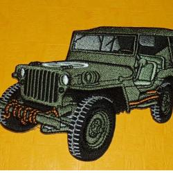 TISSU PATCH : JEEP ARMEE AMERICAINE , DIMENSION 9 CM , BON ETAT VOIR PHOTO . POUR TOUT RENSEIGNEMENT