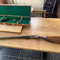 Double express 9/3x74 platine bois, quatre &eacute;toiles, Li&egrave;ge artisanale