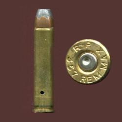 .357 MAXIMUM - marquage : R&deg;P 357 REM MAX - longue  balle cuivre pointe plomb creuse  - &eacute;tui laiton