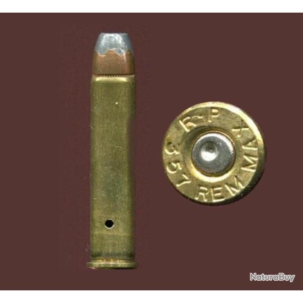 .357 MAXIMUM - marquage : R�P 357 REM MAX - longue  balle cuivre pointe plomb creuse  - �tui laiton