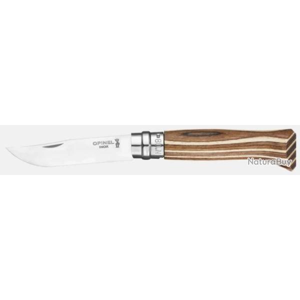 Couteau pliant OPINEL bouleau lamelle brun n�8