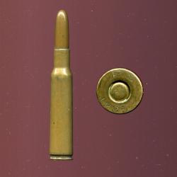 7 x 57 Mauser Espagnol Mle 1893 - Guerre d'Espagne  - balle cuivre arrondie - marquage : PS 1935