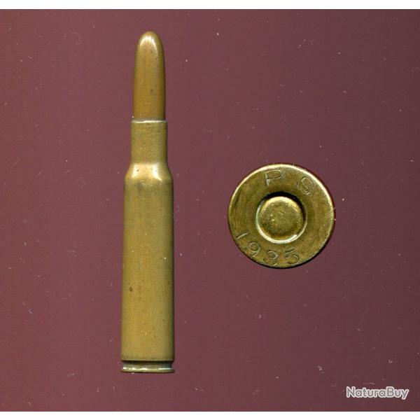 7 x 57 Mauser Espagnol Mle 1893 - Guerre d'Espagne  - balle cuivre arrondie - marquage : PS 1935