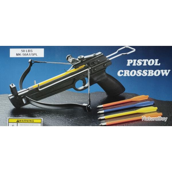 pistolet arbalete 50 lbs