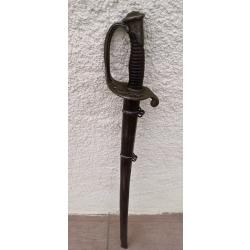 SABRE SOUS OFFICIERS SUPERIEURS D INFANTERIE DE CHATELLERAULT  MOD 1845 & SON FOURREAU  .