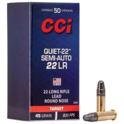 BOITE DE .22LR QUIET SEMI-AUTO 45 GR X50 - CCI AMMUNITION