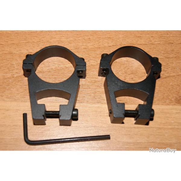 colliers + clef montage lunette 30mm 22lr mossberg gaucher manuarm norinco jw cz AP74 SIDNA..(S24D67