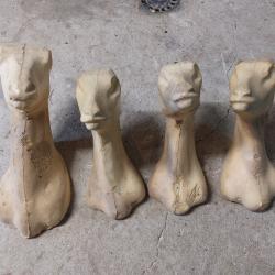 lot de 4 formes souples pour taxidermie