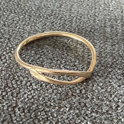Fin anneau en or jaune 18 carats - taille 53 - bague - alliance