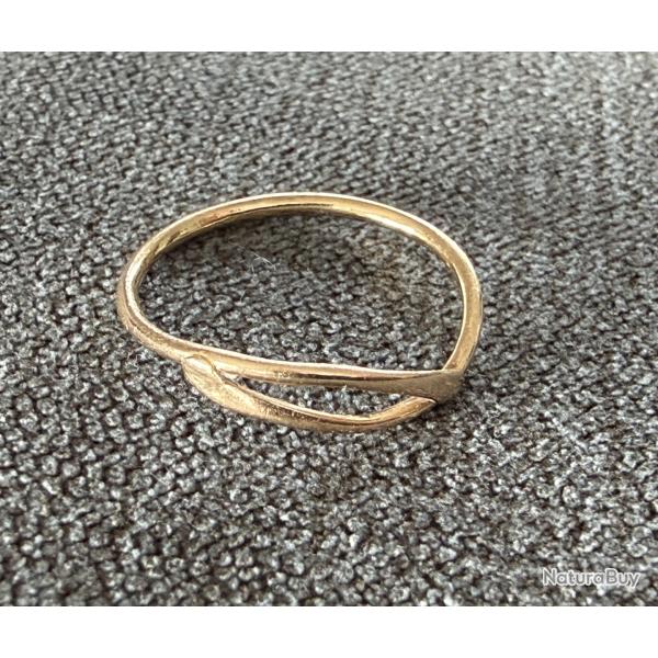 Fin anneau en or jaune 18 carats - taille 53 - bague - alliance