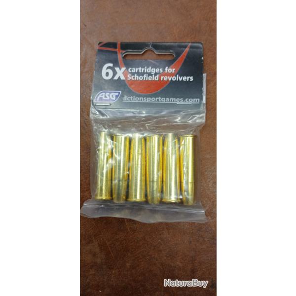 fausses douilles SCHOFIELD REVOLVER 4.5 diabolo x6