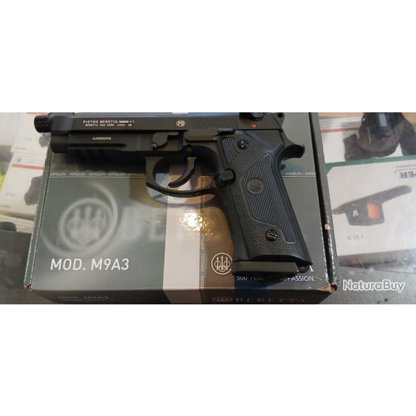 Pistolet CO2 Beretta M9 A3 FM Black 4.5mm BB 18 coups