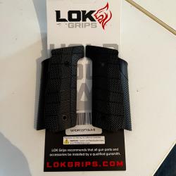 Plaquettes Lokgrip Gridlock Alu noires pour Walther PDP Steel Frame Full Size