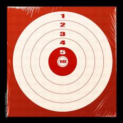 CIBLE 14X14 ROUGE X100