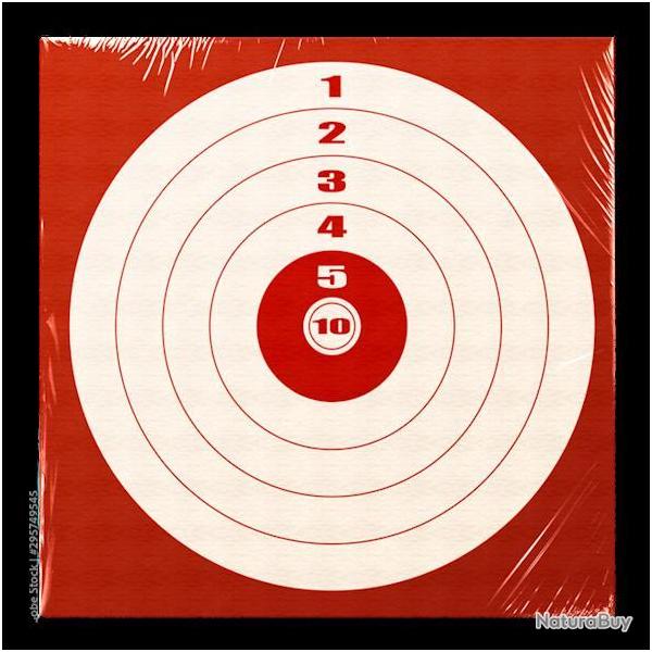 CIBLE 14X14 ROUGE X100